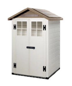 CASETTA DA GIARDINO IN PVC GAROFALO "TUSCANY EVO 120.2P" L.137 X P.144 X H.214